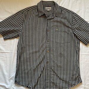 Carhartt Men's Short Sleeve Navy Tan Plaid Shirt L